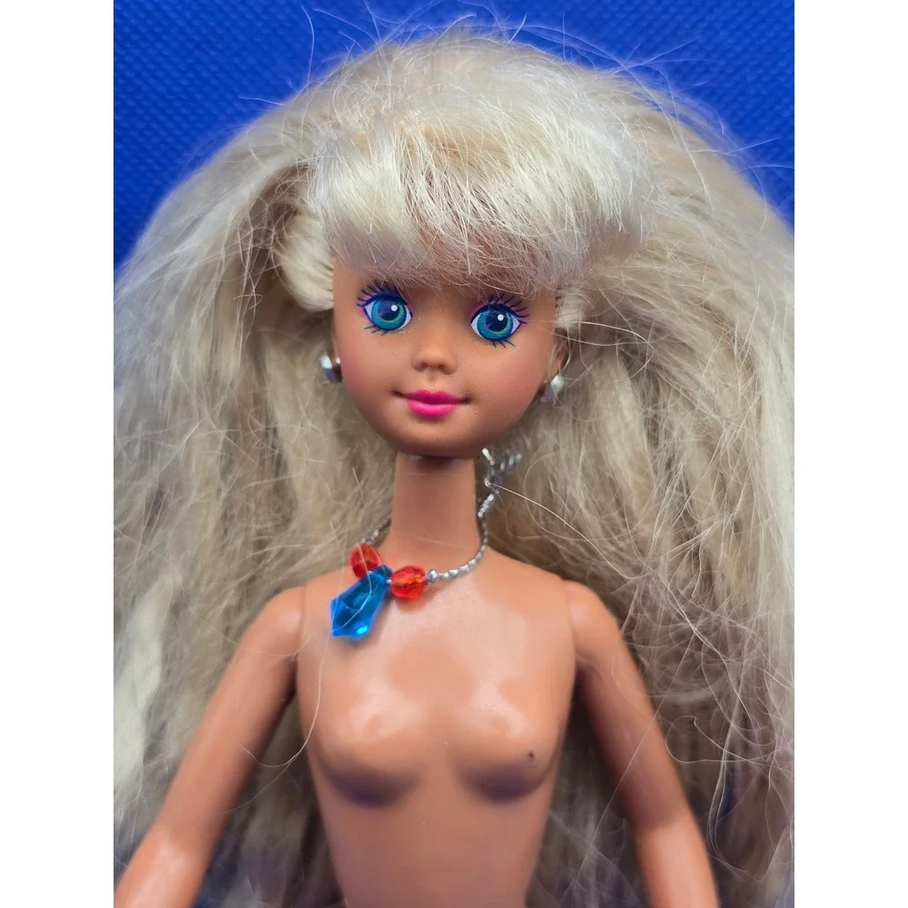 Vintage Skipper Glitter Beach Barbie Doll 1987 w/ Necklace No Clothes Mattel